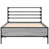 vidaXL Estructura cama madera ingenier&iacute;a metal gris Sonoma 90x200 cm