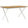 vidaXL Mesa de comedor con borde natural 140 x 70 x 75 cm