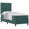 vidaXL Cama tipo Box Spring con colch&oacute;n Verde oscuro 80 x 200 cm tela