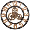 vidaXL Reloj de pared de metal dorado y negro 58 cm