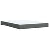 vidaXL Cama box spring con colch&oacute;n tela gris oscuro 140x190 cm