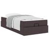 vidaXL Estructura de cama con colch&oacute;n con colch&oacute;n 2 pcs Canela tela