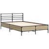 vidaXL Estructura cama madera ingenier&iacute;a metal roble Sonoma 120x190 cm