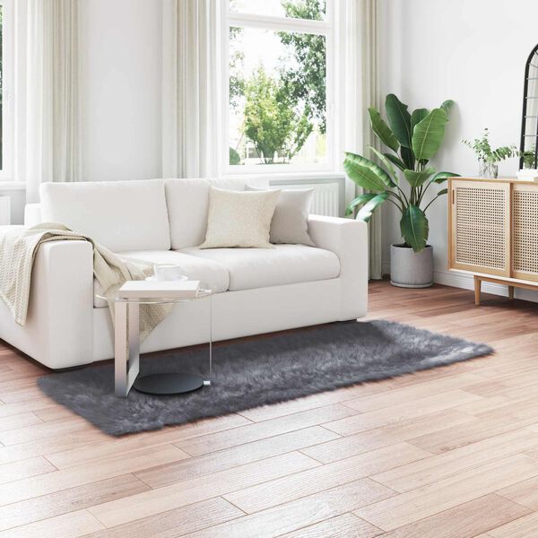 vidaXL Alfombra de Imitaci&oacute;n de Piel de Oveja Tafalla Antracita