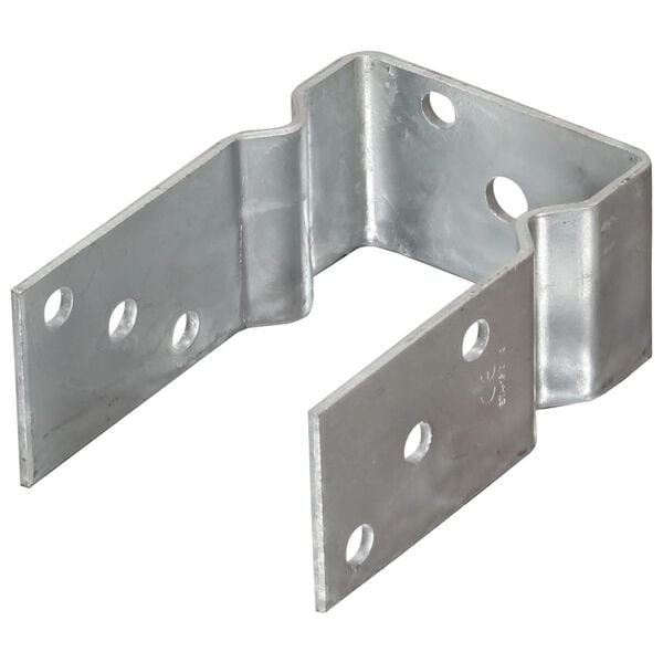 vidaXL Anclajes de valla 12 uds acero galvanizado plateado9x6x15 cm