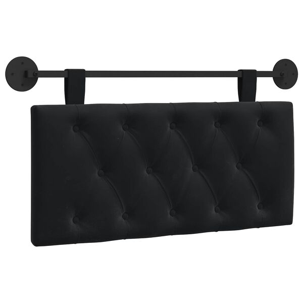 vidaXL Cabecera Colgante Negro 90 x 55 x 7 cm Terciopelo
