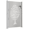 vidaXL Puerta de jardín 100x125 cm de acero corten con diseño de árbol