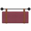 vidaXL Cabecera Colgante Liso Rojo vino 90 x 55 x 5 cm PU antiguo
