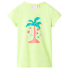 vidaXL Camiseta infantil amarillo fluorescente 116