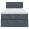 vidaXL Estructura cama otomana colch&oacute;n terciopelo gris oscuro