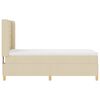vidaXL Cama tipo Box Spring con colch&oacute;n Crema 100 x 200 cm tela