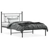 vidaXL Estructura cama sin colch&oacute;n con cabecero metal negro 107x203 cm