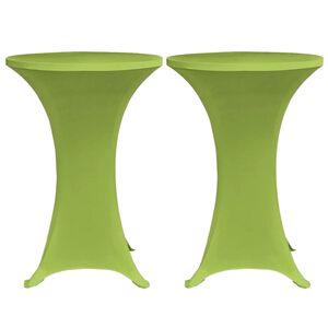 vidaXL Funda el&aacute;stica para mesa 2 unidades 60 cm verde