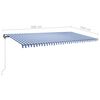 vidaXL Toldo de pie retr&aacute;ctil manual azul y blanco 600x350 cm