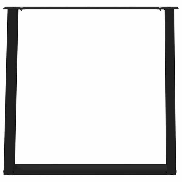 vidaXL Patas para mesa de comedor en forma de U (2 unidades), color negro, 80 x (72-73) cm, acero