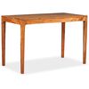 vidaXL Mesa de comedor de madera maciza 118x60x76 cm