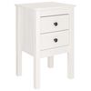 vidaXL Mesita de noche madera maciza de pino blanco 40x35x61,5 cm