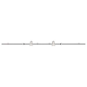 vidaXL Kit de herrajes para puerta corredera 183 cm acero plateado