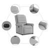 vidaXL Sill&oacute;n reclinable el&eacute;ctrico de tela gris nube