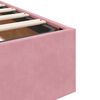 vidaXL Estructura cama otomana con colch&oacute;n terciopelo rosa 160x200 cm