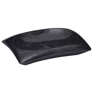vidaXL Lavabo m&aacute;rmol negro 50x35x10 cm
