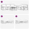 vidaXL Conjunto de sof&aacute;s de exterior 6 pcs Gris Natural y Claro