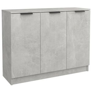 vidaXL Aparador de madera contrachapada gris hormig&oacute;n 90,5x30x70 cm
