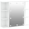vidaXL Mueble con espejo y luces LED blanco brillante 70x16,5x60 cm