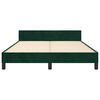 vidaXL Estructura cama sin colch&oacute;n terciopelo verde oscuro 140x190 cm