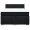 vidaXL Cama box spring con colch&oacute;n tela negro 140x190 cm