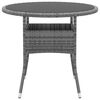 vidaXL Juego de comedor de jardín 5 piezas ratán sintético gris