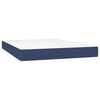 vidaXL Cama box spring con colch&oacute;n tela azul 140x200 cm