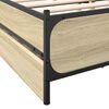 vidaXL Cama con cajones madera ingenier&iacute;a roble Sonoma 200x200 cm