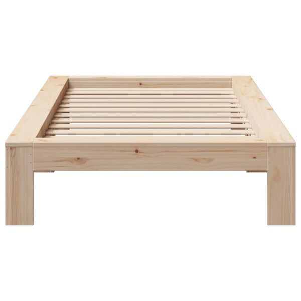 vidaXL Estructura de cama sin colchón madera maciza de pino 90x190 cm