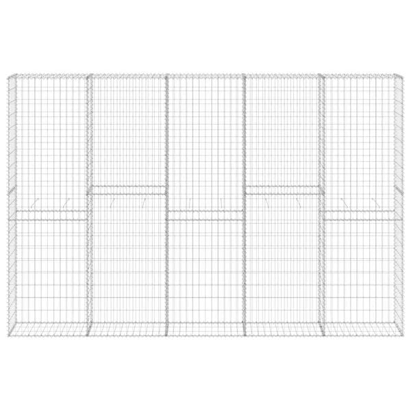 vidaXL Muro de gaviones con cubiertas acero galvanizado 300x30x200 cm