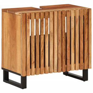vidaXL Armario de lavabo para ba&ntilde;o madera maciza de acacia 62x34x58 cm