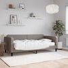 vidaXL Sof&aacute; cama con colch&oacute;n tela gris taupe 90x200 cm