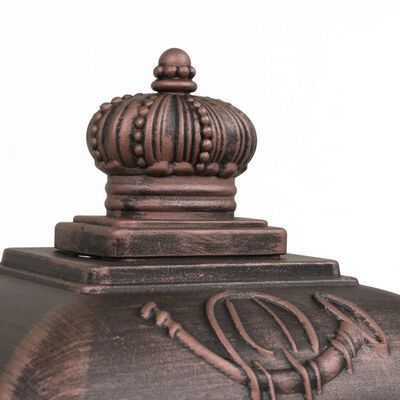 vidaXL Buzón de columna de aluminio estilo vintage inoxidable bronce