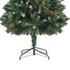 vidaXL &Aacute;rbol de Navidad artificial con pi&ntilde;as y brillo blanco 180 cm