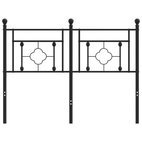 vidaXL Cabecero de metal negro 120 cm