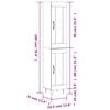 vidaXL Aparador alto madera contrachapada blanco brillo 34,5x34x180 cm