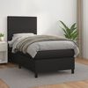 vidaXL Cama box spring con colch&oacute;n cuero sint&eacute;tico negro 80x200 cm
