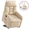 vidaXL Sill&oacute;n reclinable elevable tela de microfibra beige