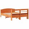 vidaXL Estructura de cama sin colchón madera maciza marrón 135x190 cm