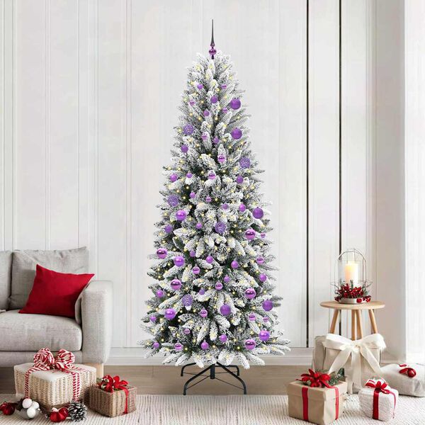 vidaXL &Aacute;rbol de Navidad artificial 210 cm PVC y Pl&aacute;stico y Acero y PE