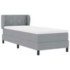 vidaXL Cama tipo Box Spring con colch&oacute;n Gris claro 80 x 200 cm tela