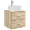 vidaXL Vanidad con Lavabo de Pared Roble Sonoma 49,5 x 44,5 x 65 cm