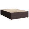 vidaXL Cama box spring con colch&oacute;n tela marr&oacute;n oscuro 140x190 cm