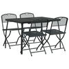 vidaXL Juego de muebles de exterior 5 uds. Gris antracita