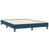 vidaXL Cama box spring con colch&oacute;n terciopelo azul oscuro 140x210 cm